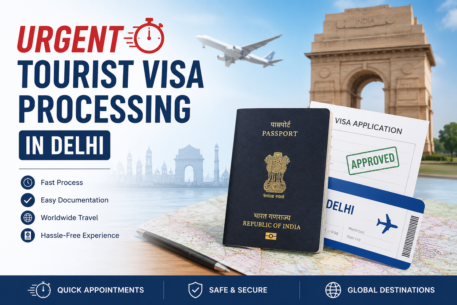Urgent Tourist Visa Processing in Delhi: A Complete Guide for Fast International Travel
