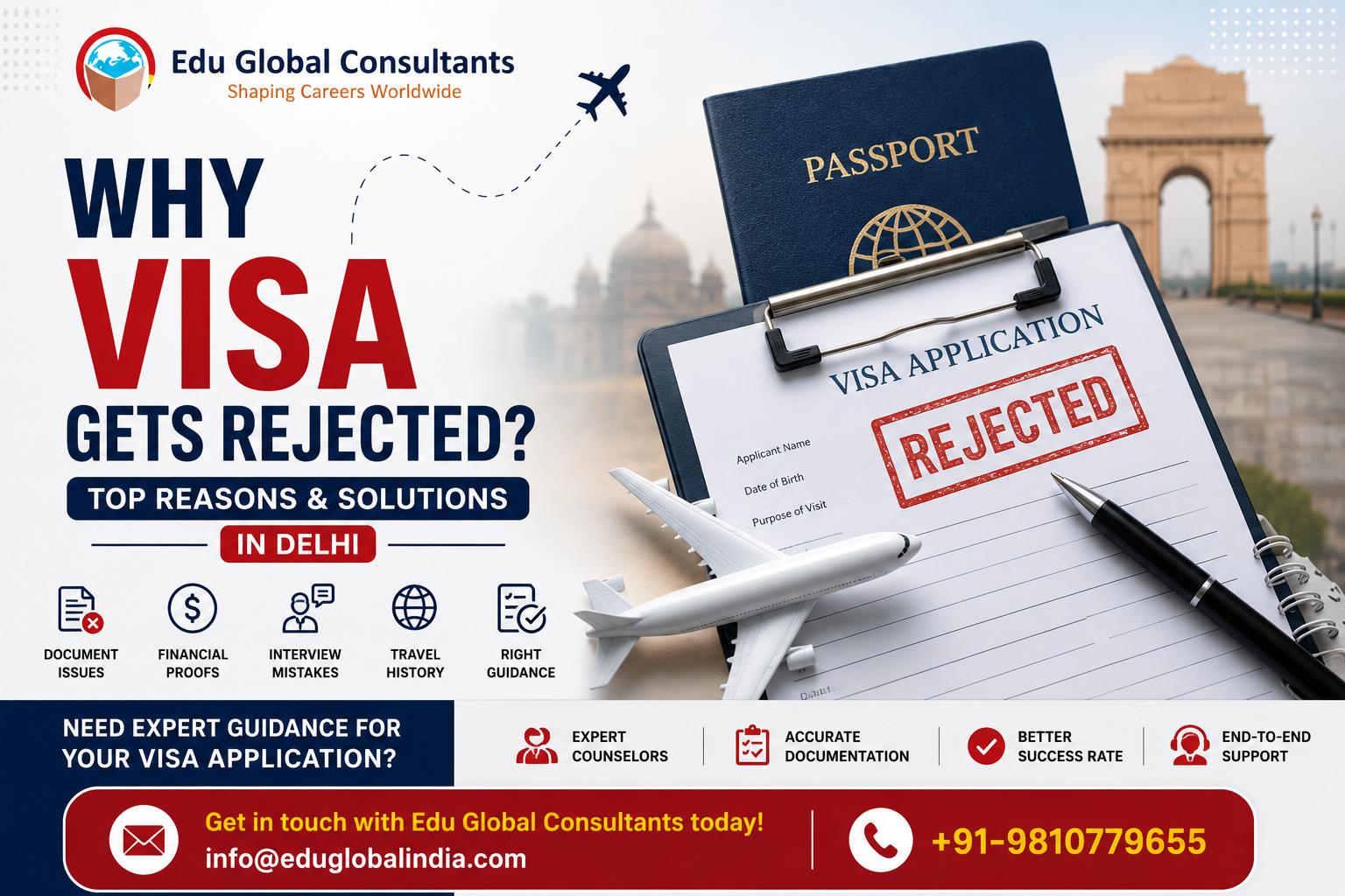 Why Visa Gets Rejected? Top Reasons & Solutions in Delhi